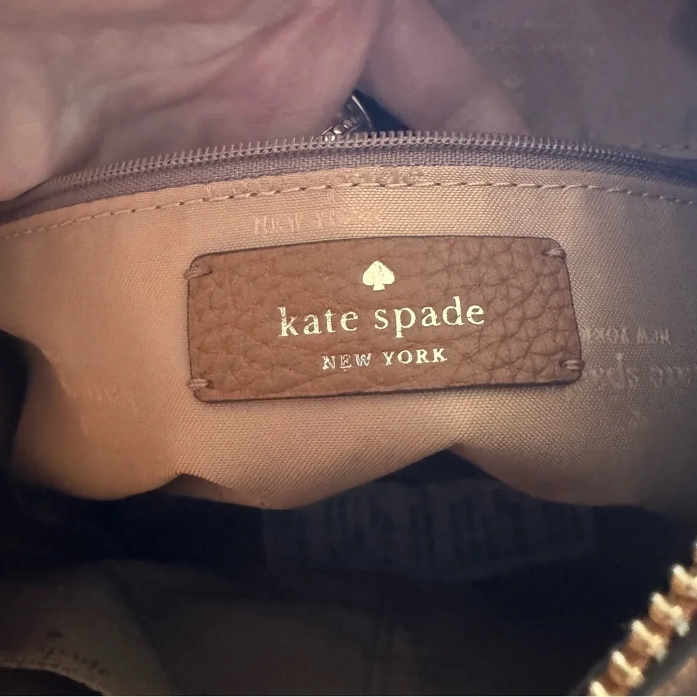 Kate Spade large Shoulder Bag,soft genuine leather,gold pin mount logo MSRP 429$